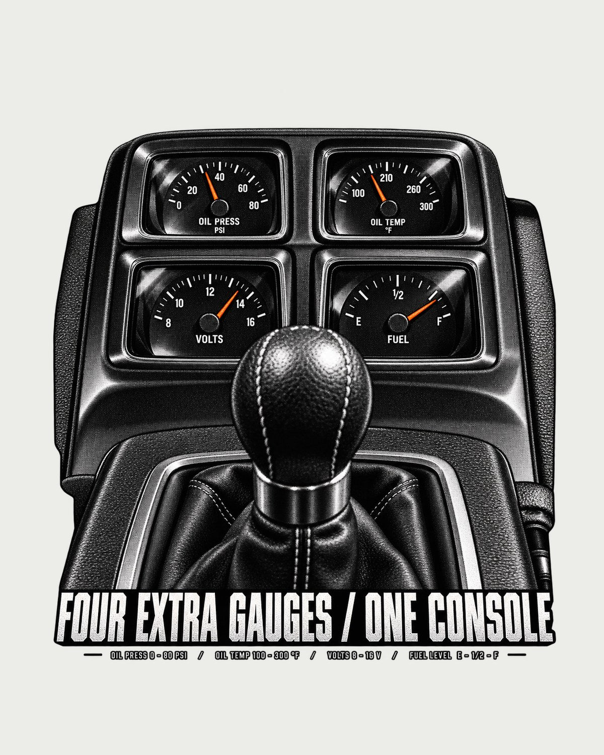 2010 Camaro SS Four Gauges Low Console Cockpit Shirt design only