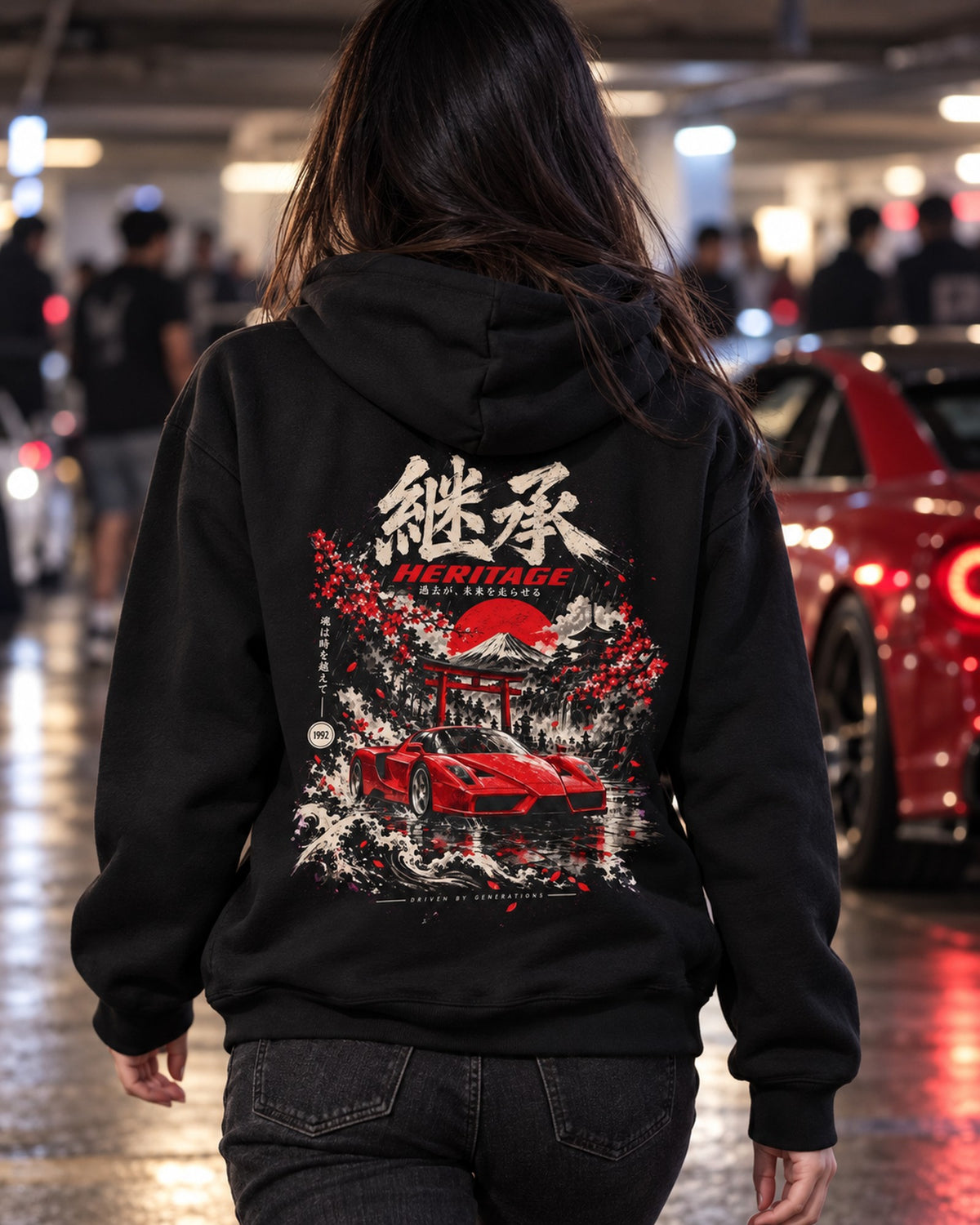 Ferrari Enzo Heritage Shirt, Hoodie & More Pull Over Hoodie Black worn hero