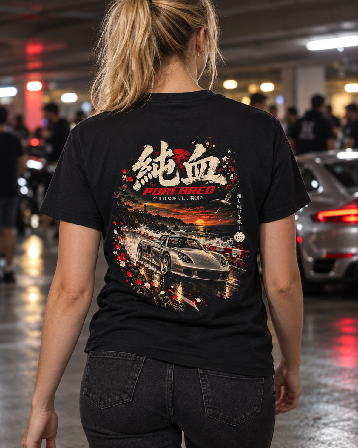 Porsche Carrera GT Purebred Shirt, Hoodie & More T-Shirt Black worn hero
