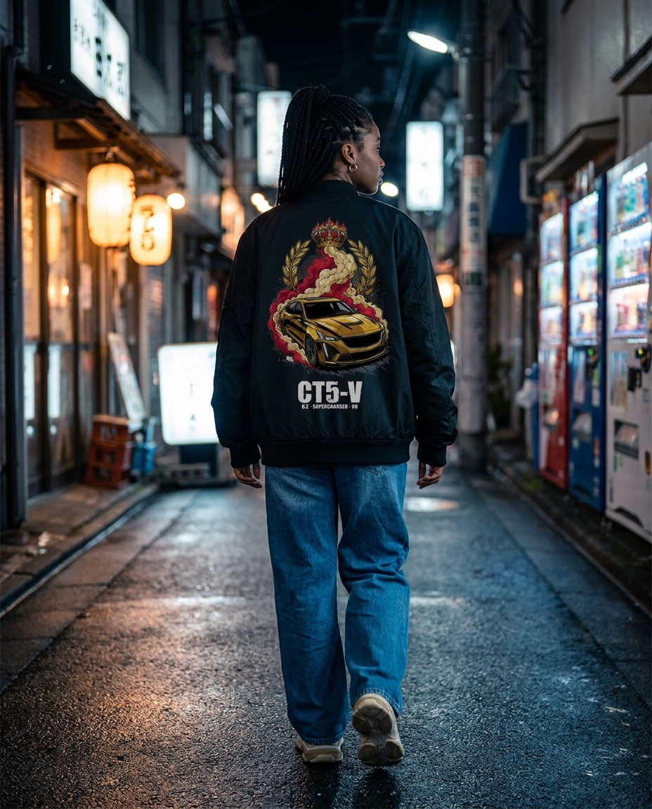 Black Bomber Jacket street
