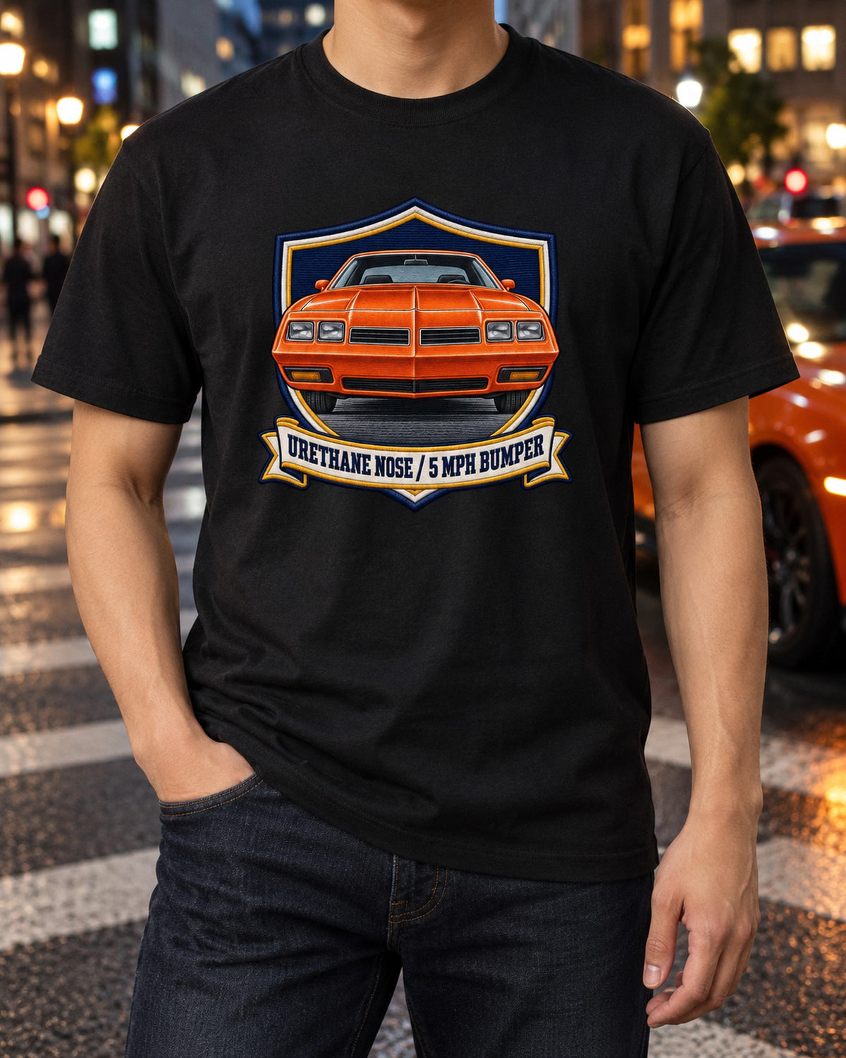 1973 Chevelle Laguna S-3 Colonnade Urethane Nose Crest Shirt T-Shirt Black worn hero