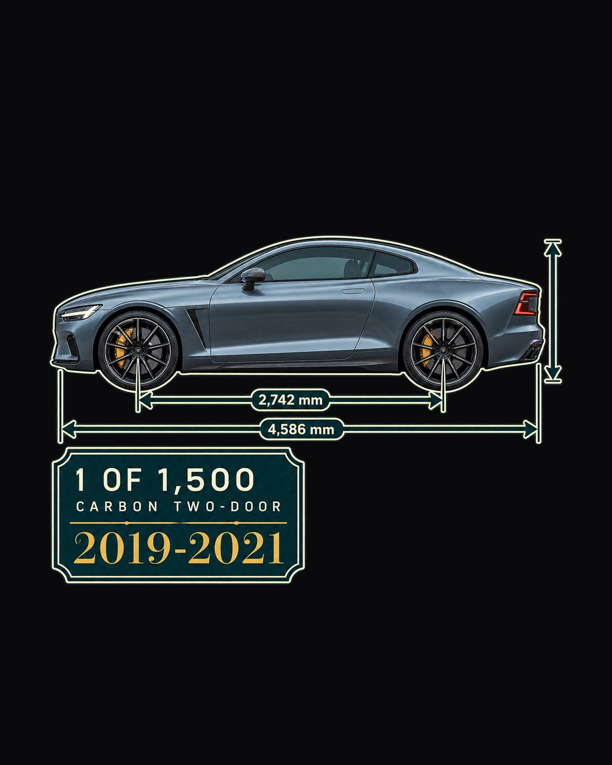 Polestar 1 Archive Panel Shirt, 1 of 1,500 Carbon Coupe design only