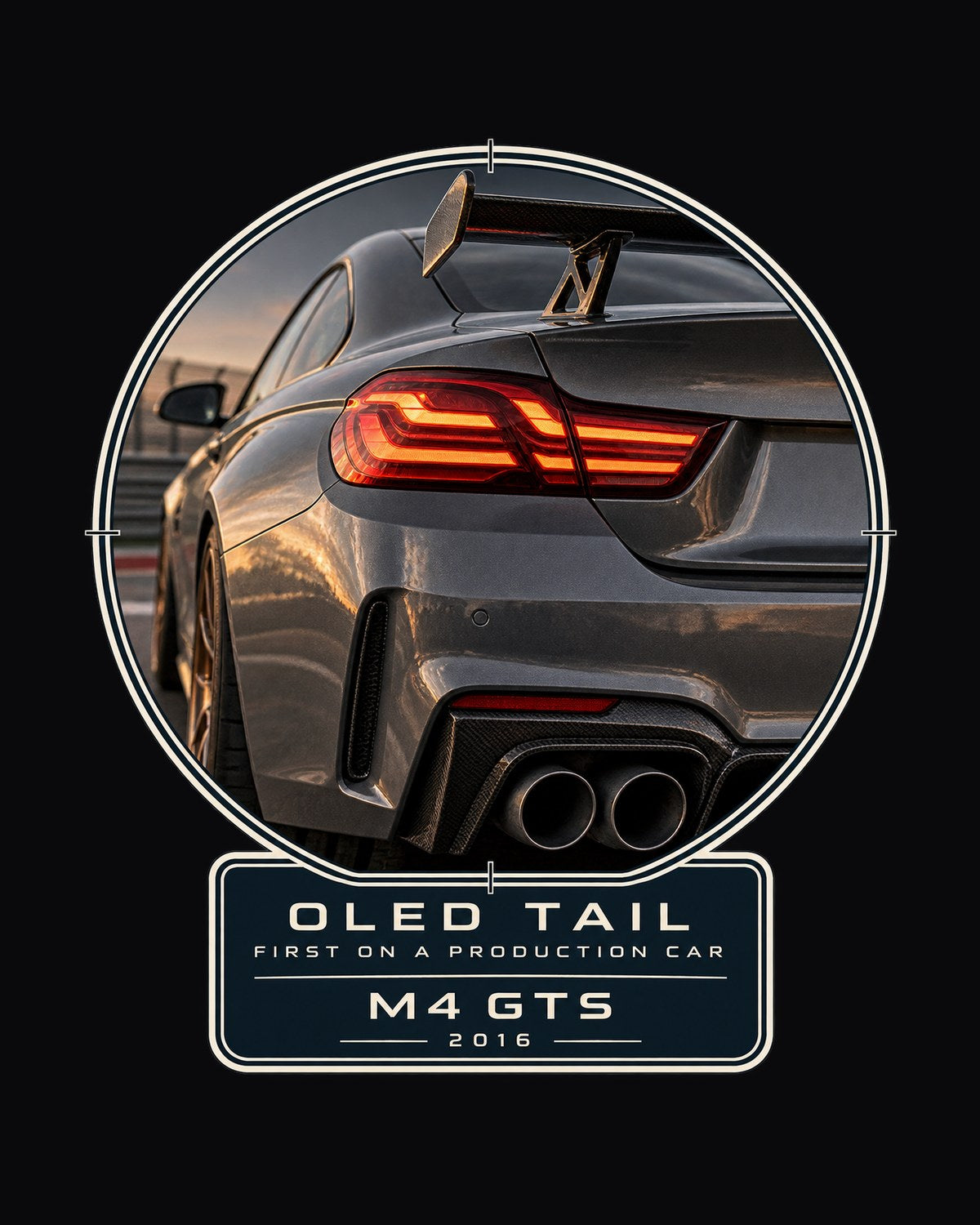 BMW M4 GTS OLED Taillight Macro print Tee design only