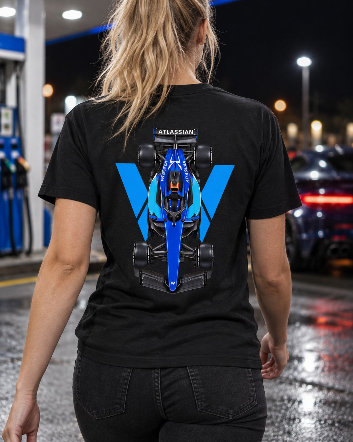Williams FW48 2026 F1 Overhead Poster Shirt, Formula 1 Tee, Design 06 T-Shirt Black worn hero