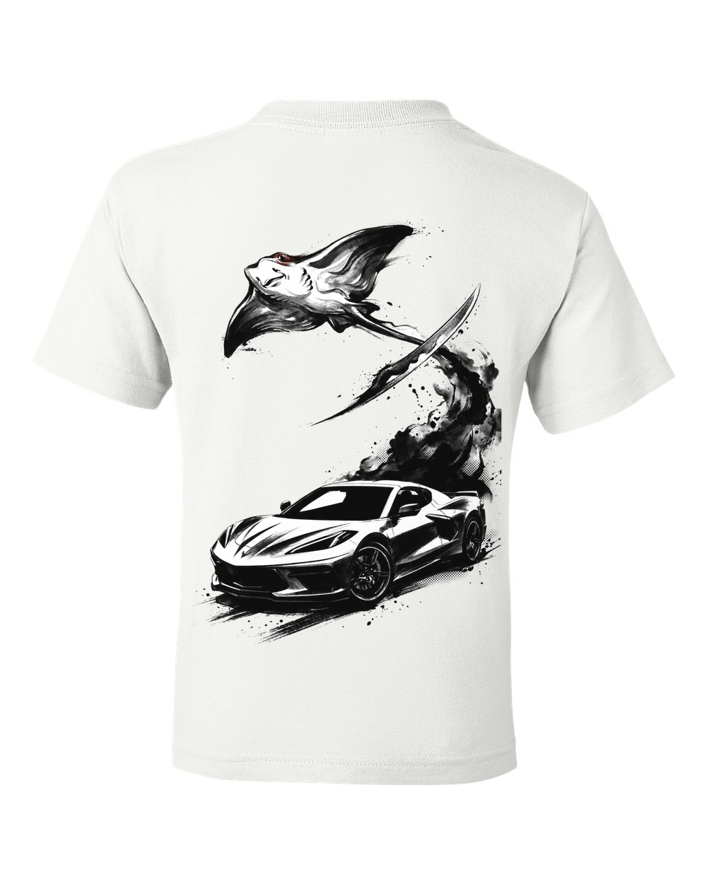 Stingray Blade T-Shirt Youth White back