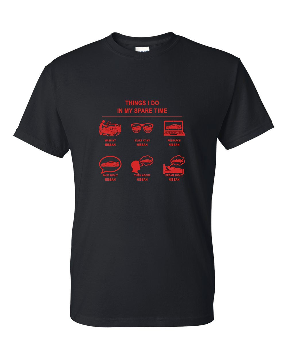 Nissan Things I Do T-Shirt Black front