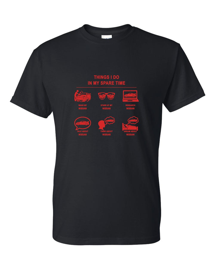 Nissan Things I Do T-Shirt Black front