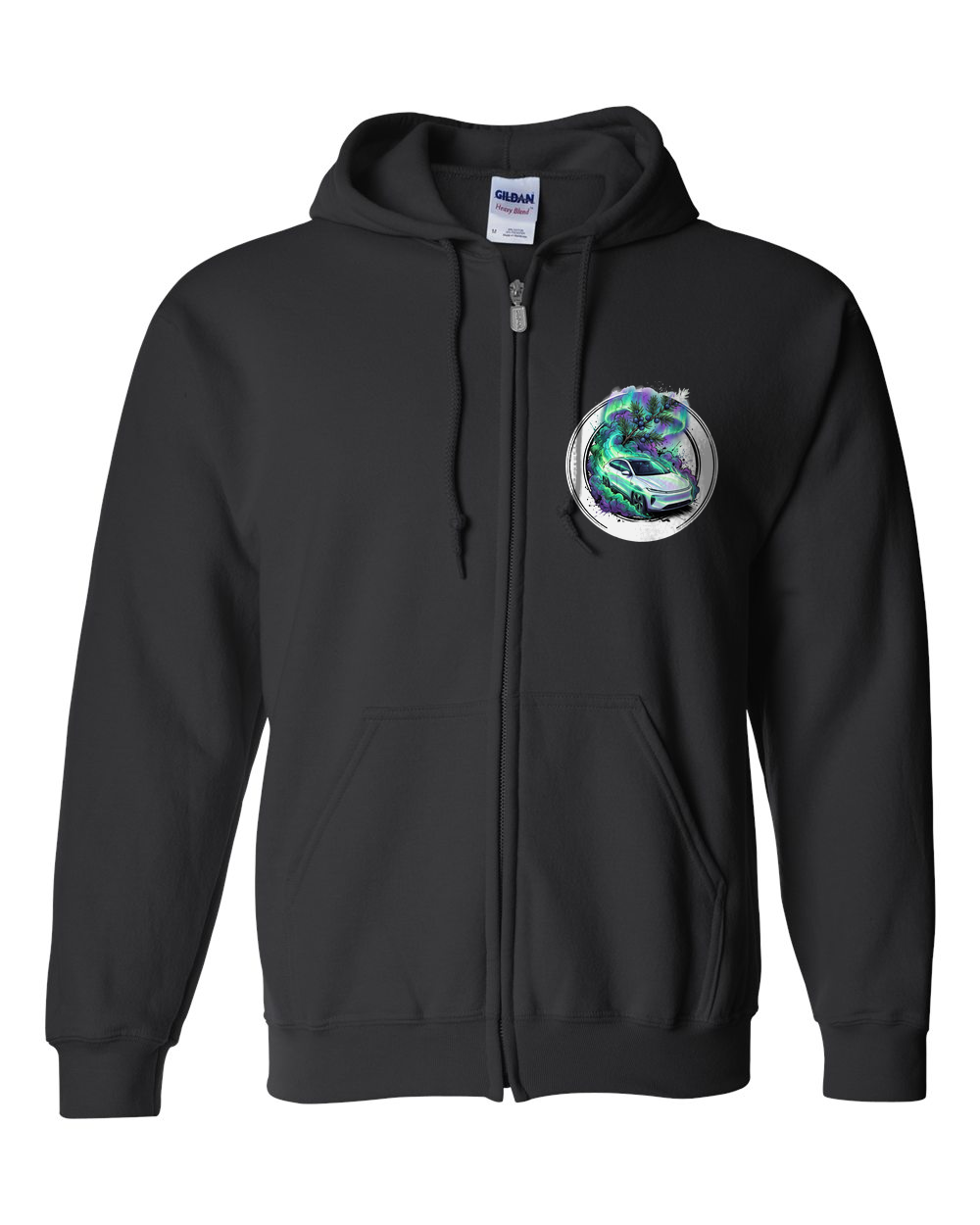 Zip Hoodie Black front
