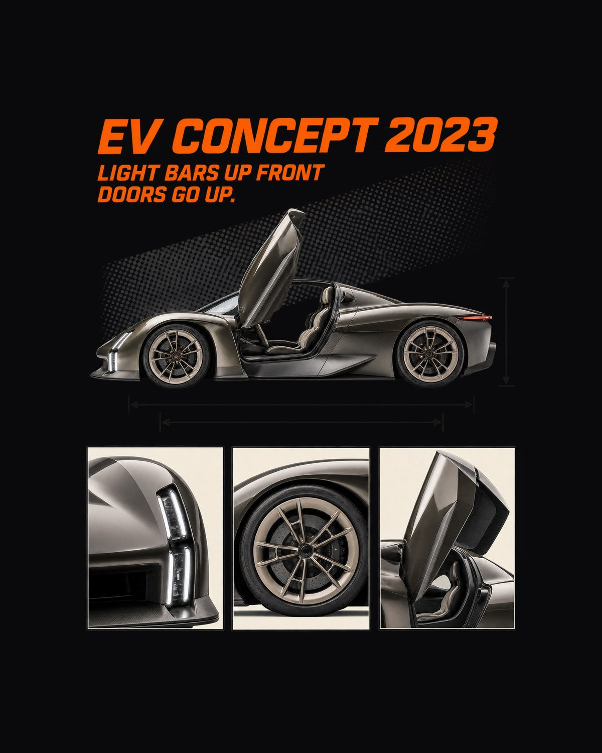 Porsche Mission X Dossier Panels Shirt, EV Concept Car Tee design only