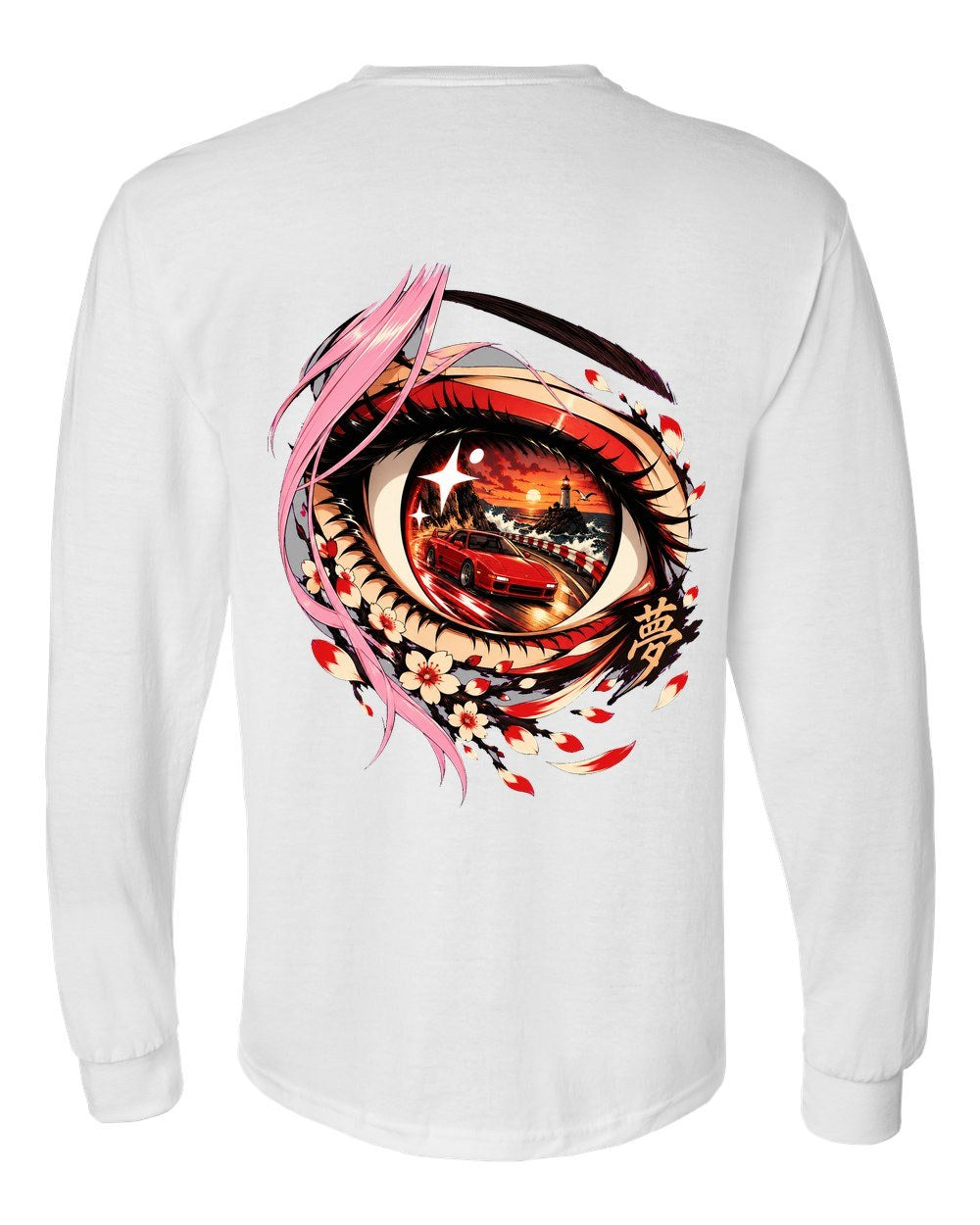 Toyota MR2 SW20 Anime Girl Long Sleeve White back