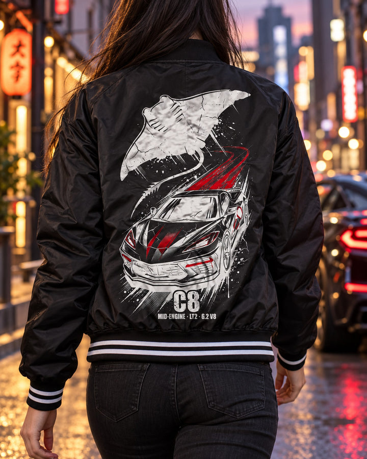 C8 Corvette Manta Bomber Jacket worn hero