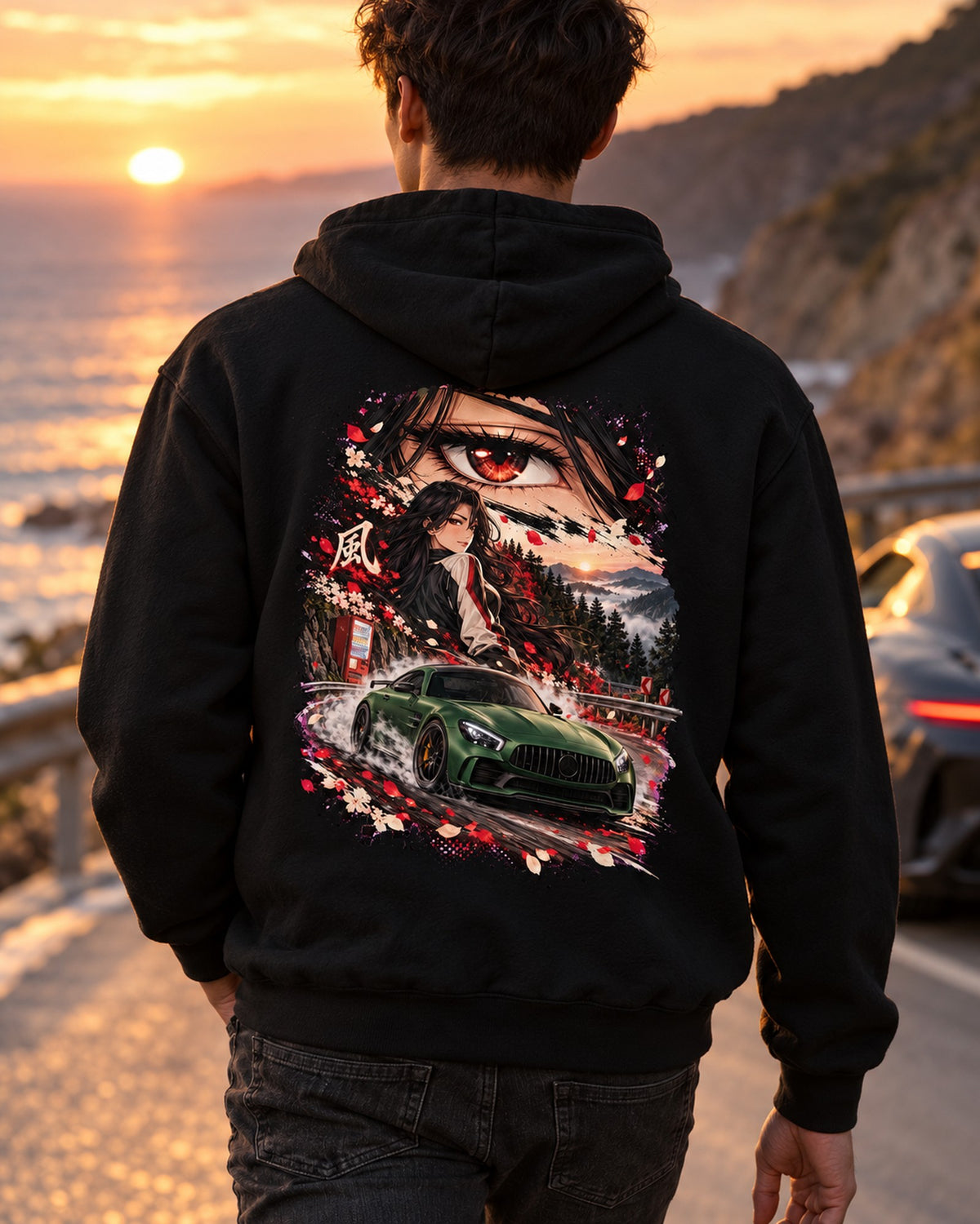 Mercedes-AMG GT R Anime Girl Shirt, Hoodie & More Pull Over Hoodie Black worn hero