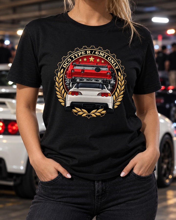 Honda Integra Type R DC5 K20A Night Touge Anime Tee T-Shirt Black worn hero