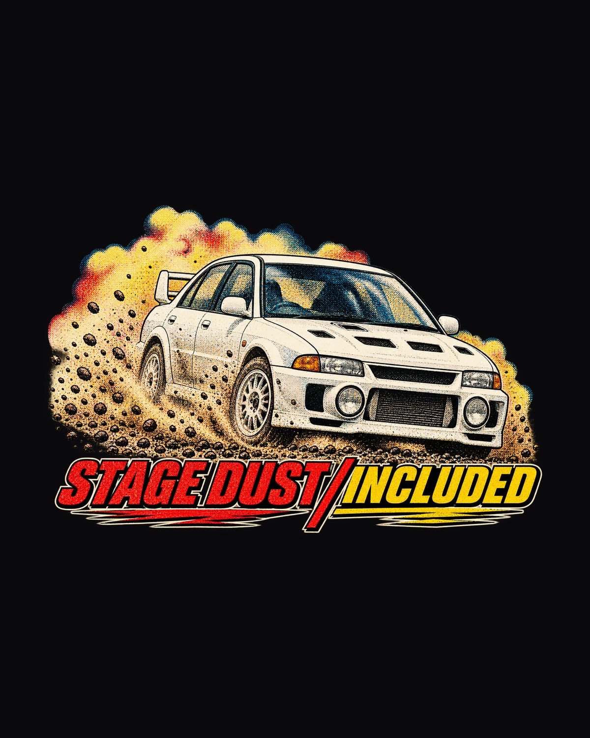 Mitsubishi Lancer Evolution III CE9A Halftone Rally Shirt design only