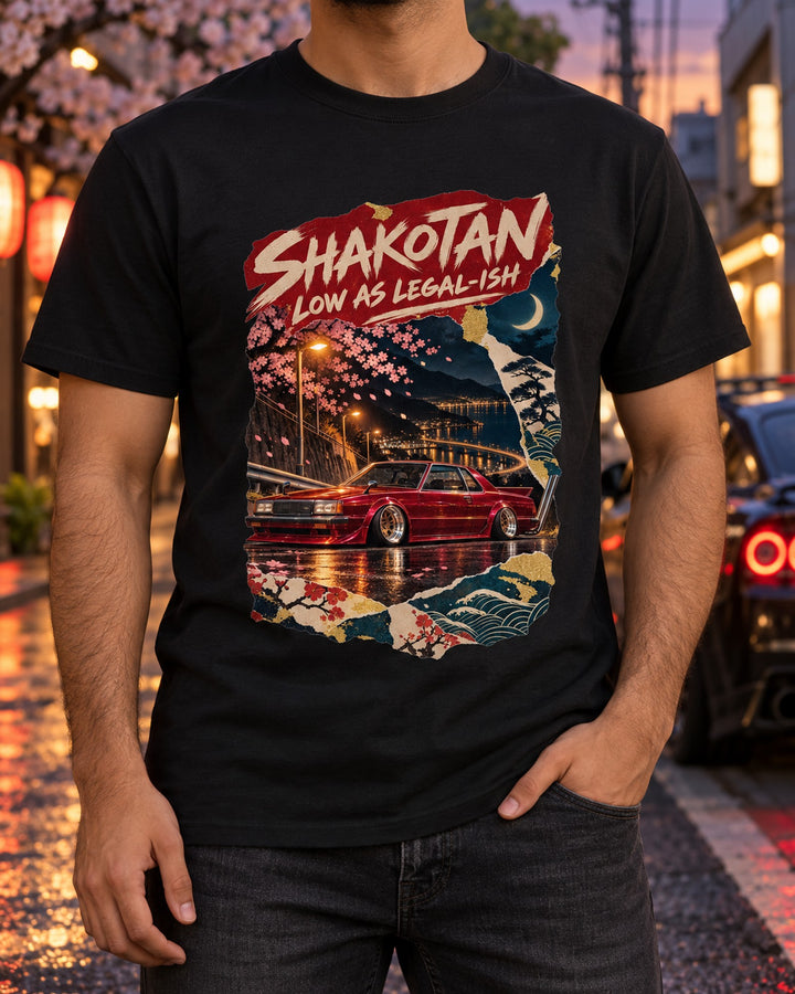 Kaido Racer Daikoku 2AM Shirt, Japanese Poster Collage Tee T-Shirt Black worn hero