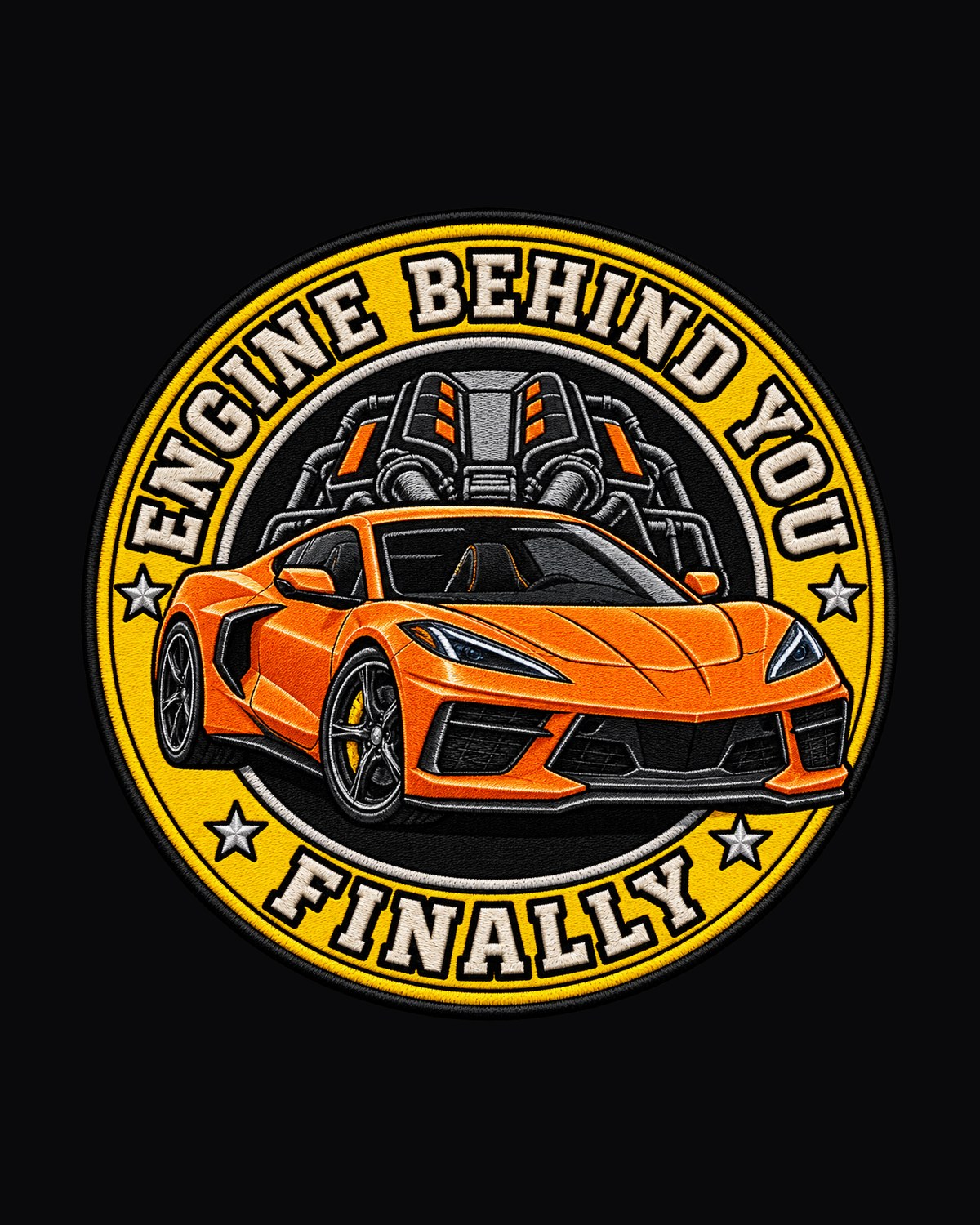 C8 Stingray Corvette Mid-Engine Shield Crest Shirt, 2020 design only