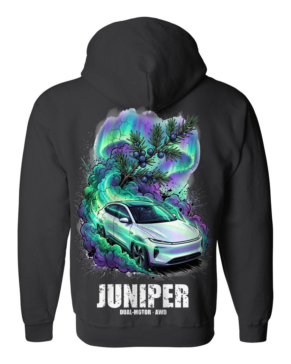 Zip Hoodie Black back