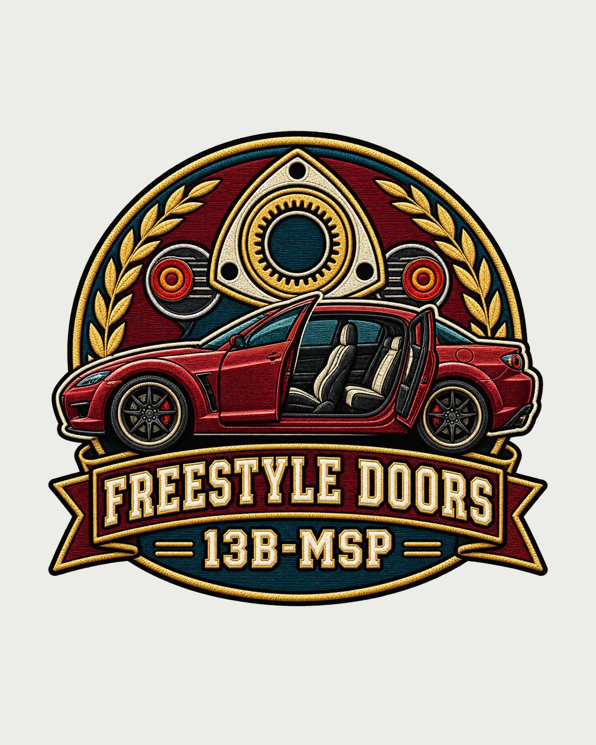 Mazda RX-8 SE3P Varsity Crest Shirt, 13B-MSP Rotary Tee design only