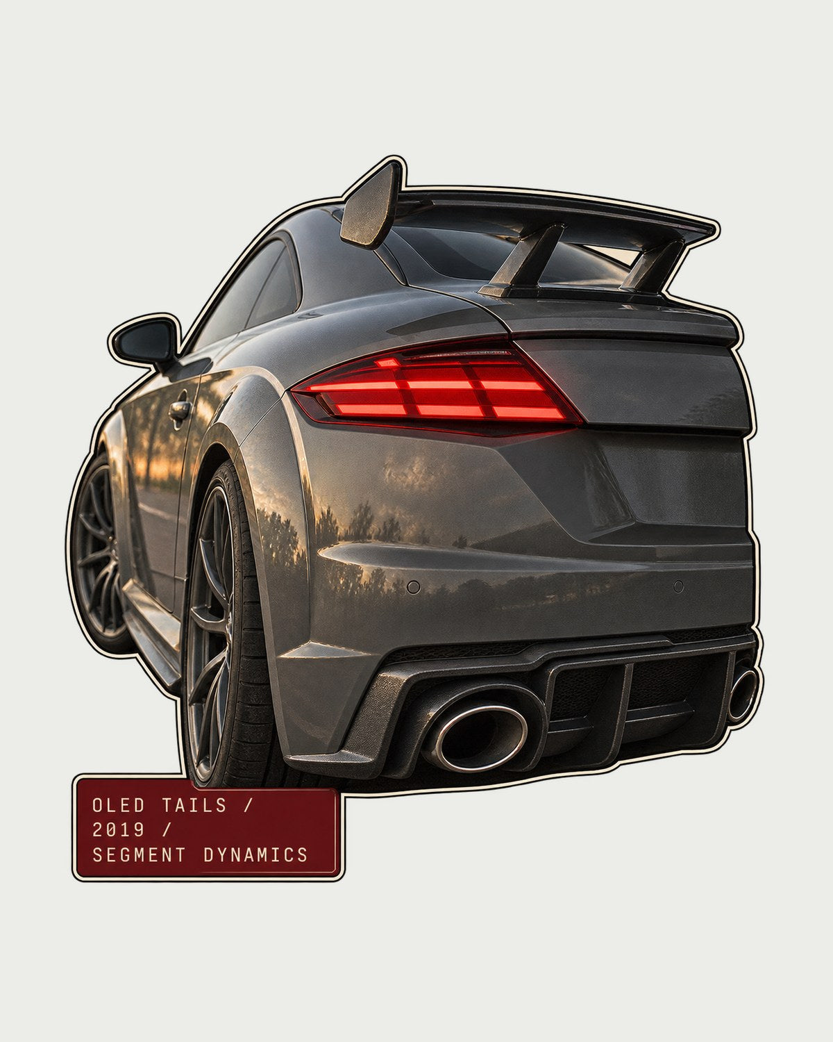 Audi TT RS Facelift OLED Taillight Macro Shirt, Car Tee design only