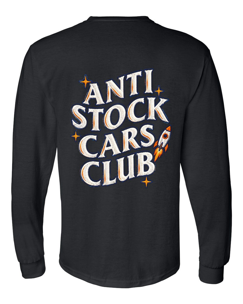 Anti Stock Cars Club Space Mission Patch Long Sleeve Black back