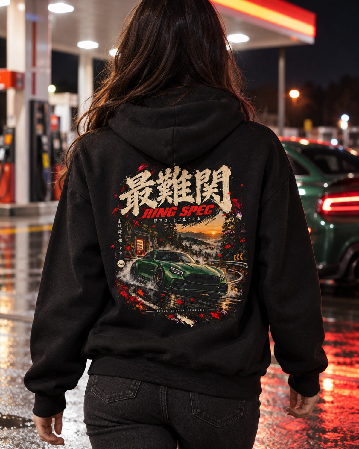 Mercedes-AMG GT R Ring Spec Shirt, Hoodie & More Pull Over Hoodie Black worn hero
