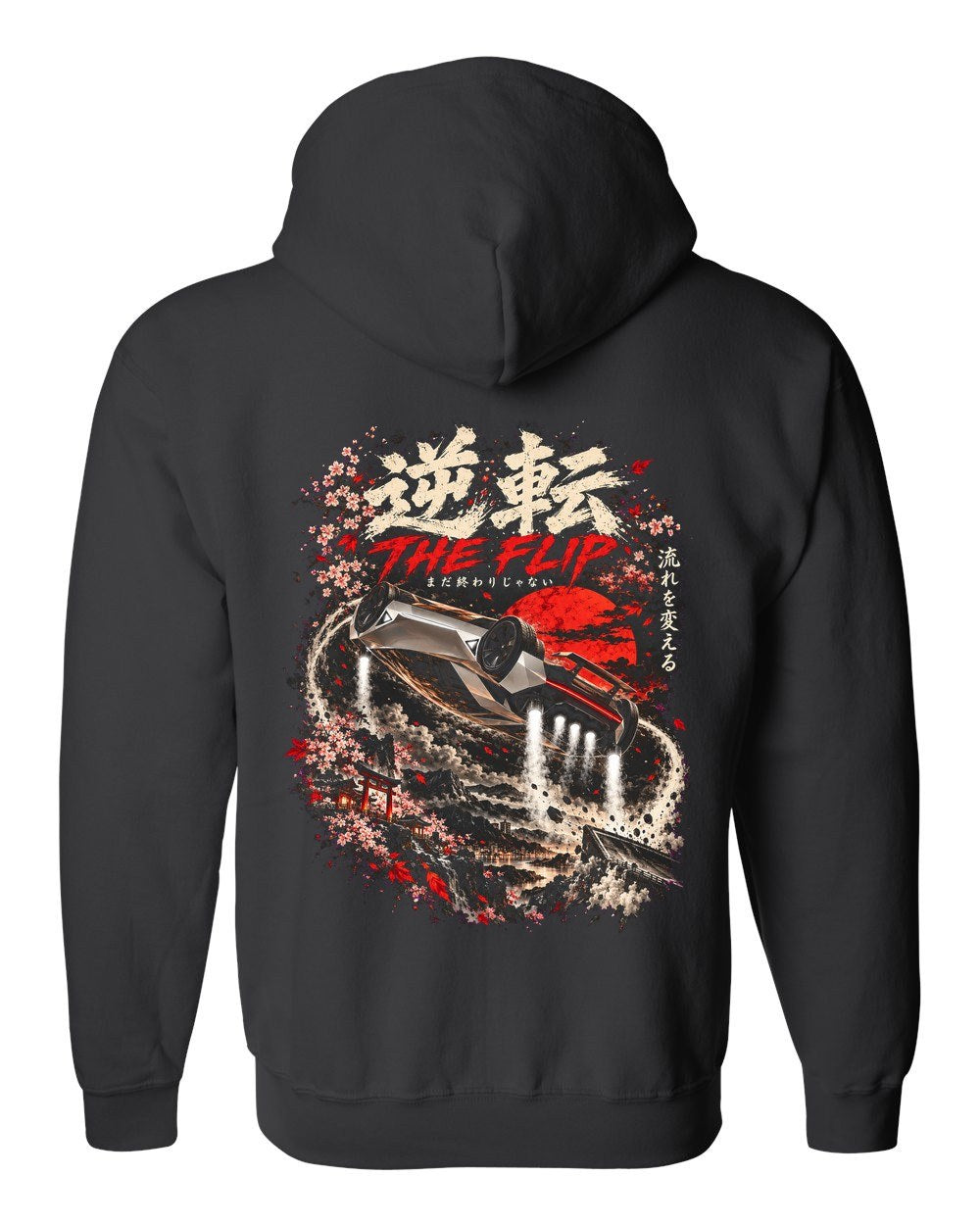 Tesla Roadster 2026 The Flip Zip Hoodie Black back
