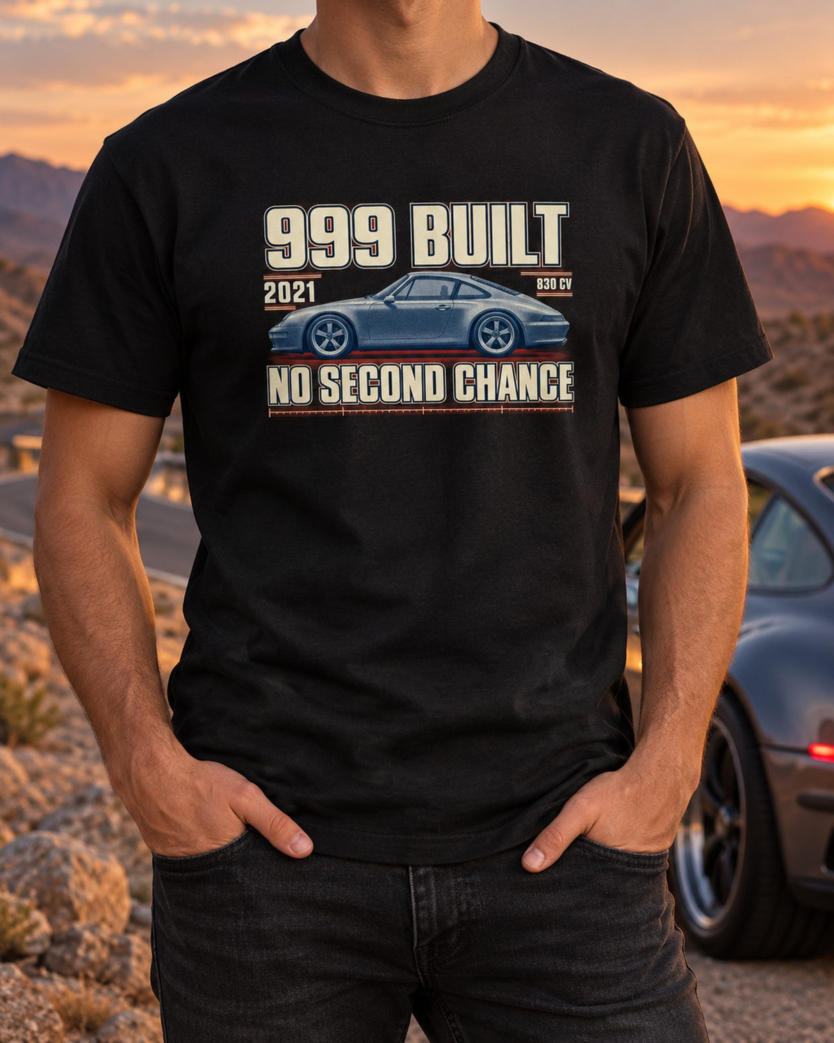 Ferrari 812 Competizione Halftone Tee, 999 Built, 2021 T-Shirt Black worn hero