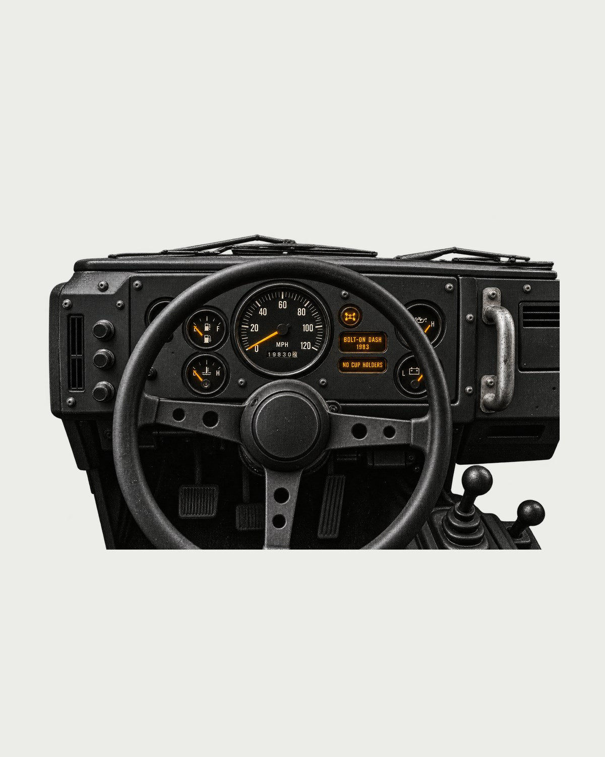 Land Rover Defender 110 1983 Cockpit Gauge Dash Shirt design only