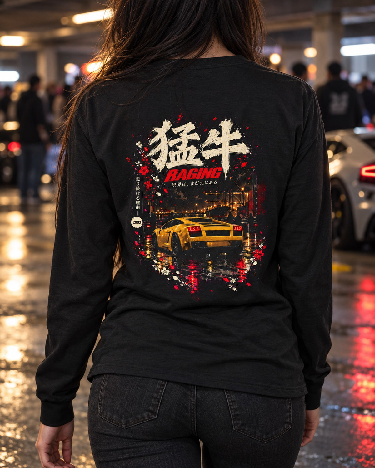 Lamborghini Gallardo Raging Shirt, Hoodie & More Long Sleeve Black worn hero