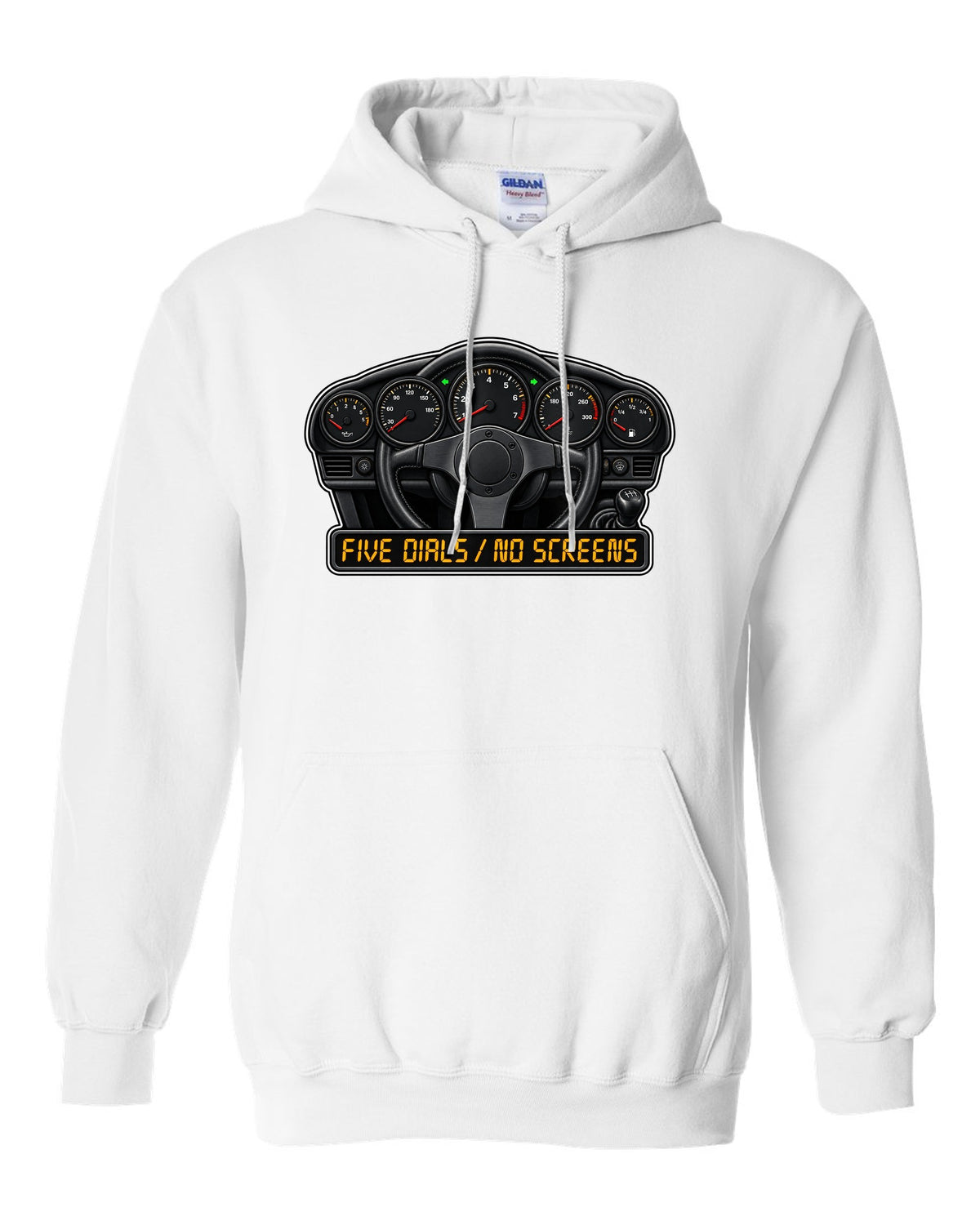 Porsche Cayenne Turbo S 957 sticker-bomb collage design with 550 PS lettering white pull over hoodie front view with the design