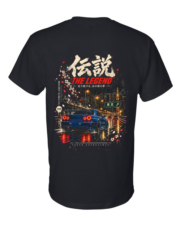 Nissan Skyline GT-R R34 T-Shirt Black back