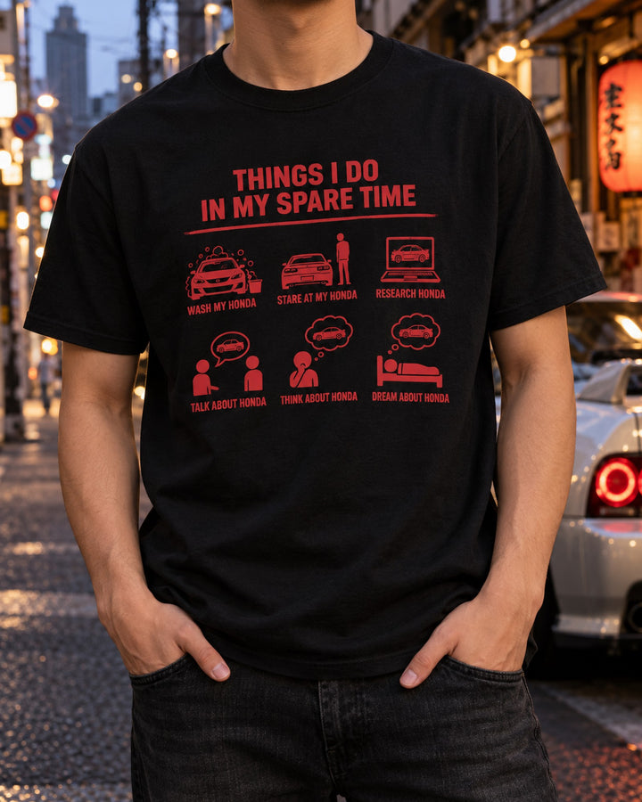Honda Things I Do Shirt, Hoodie & More T-Shirt Black worn hero