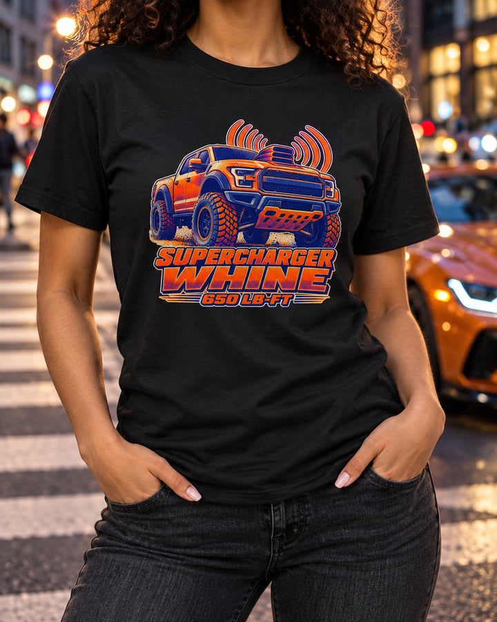 Ram 1500 TRX Supercharger Scoop Halftone Riso Shirt, 650 LB-FT T-Shirt Black worn hero