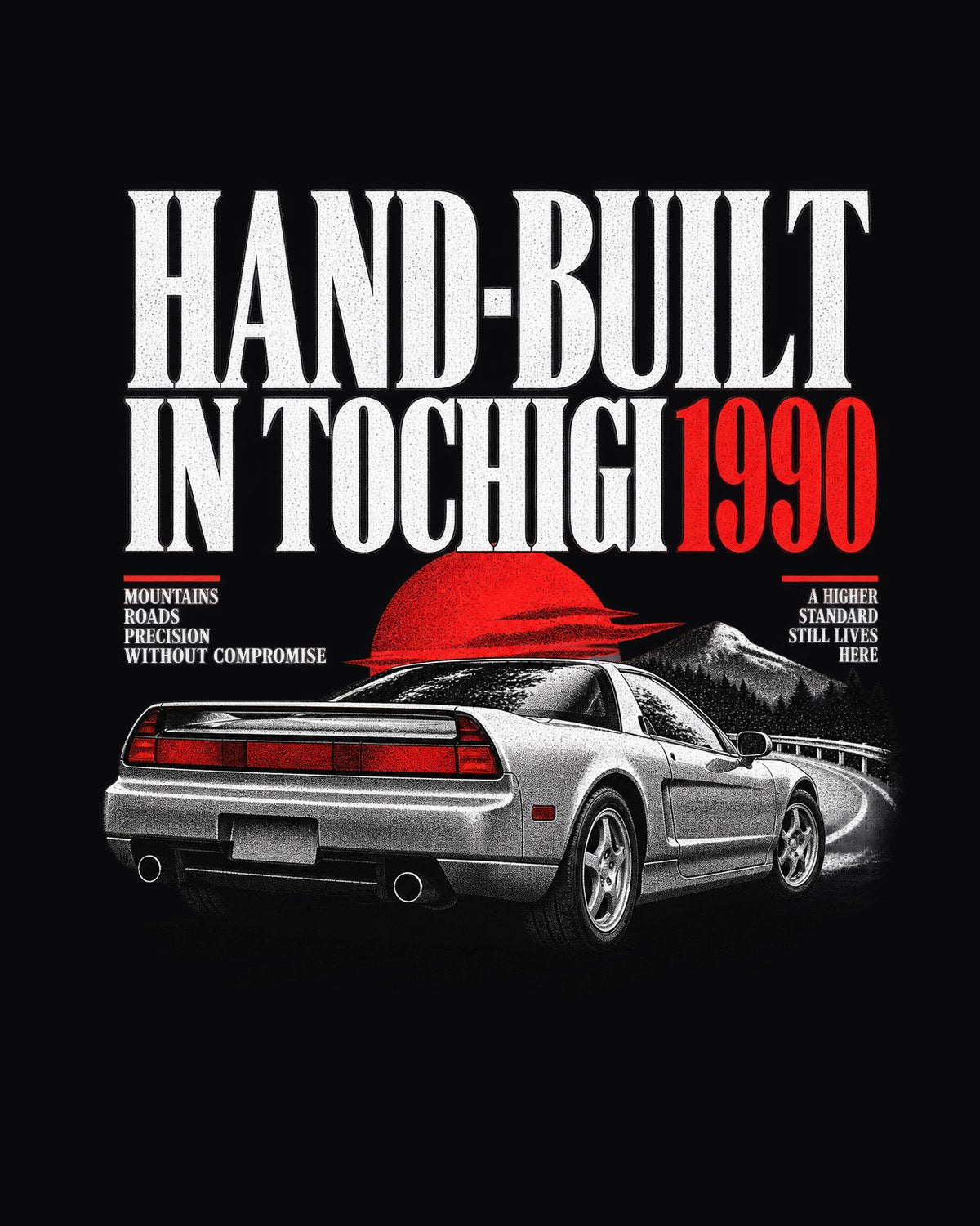 Honda NSX NA1 Hand-Built In Tochigi Editorial Headline Tee design only