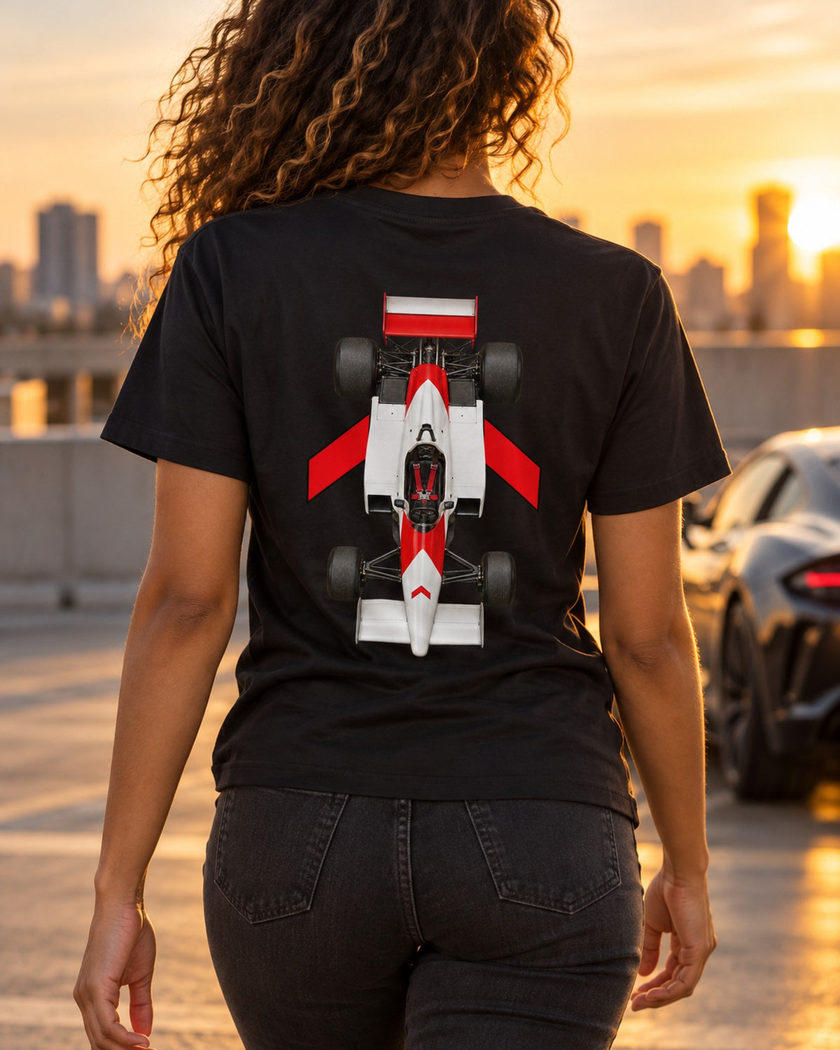 Mclaren MP4 1 1981 Classic F1 Overhead Poster Shirt, Formula 1 Tee T-Shirt Black worn hero