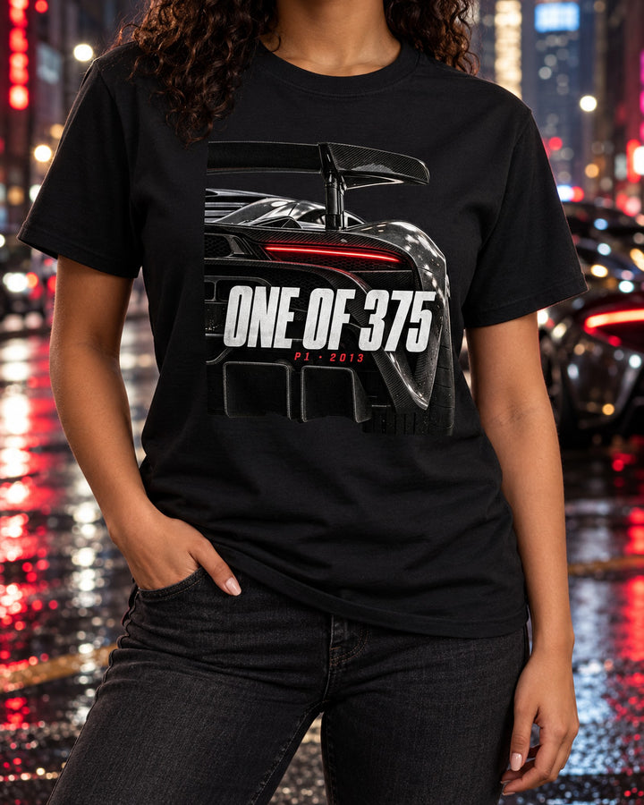 McLaren P1 2013 One of 375 Taillight Macro Car Guy Shirt T-Shirt Black worn hero