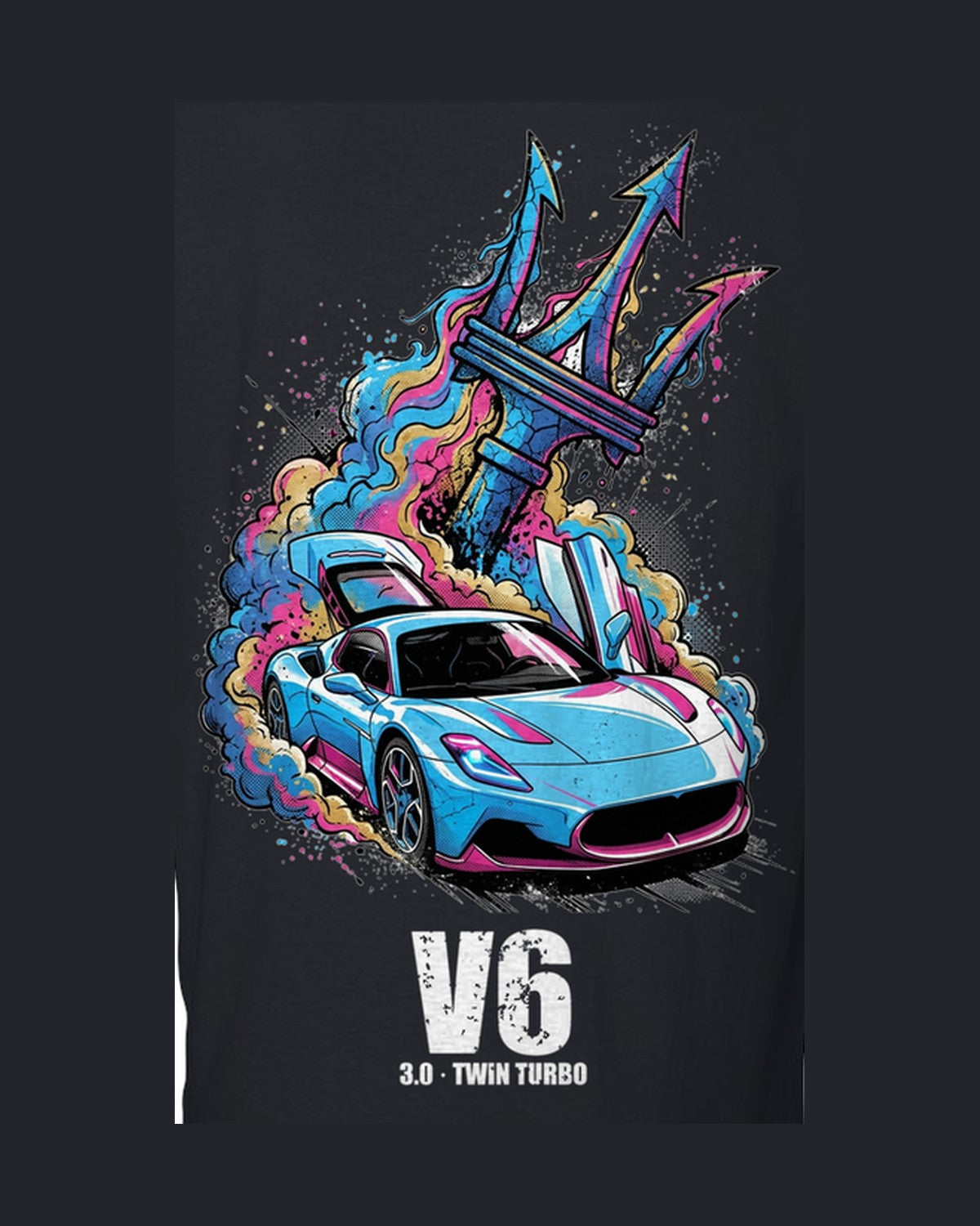 Maserati MC20 Trident T-Shirt design only