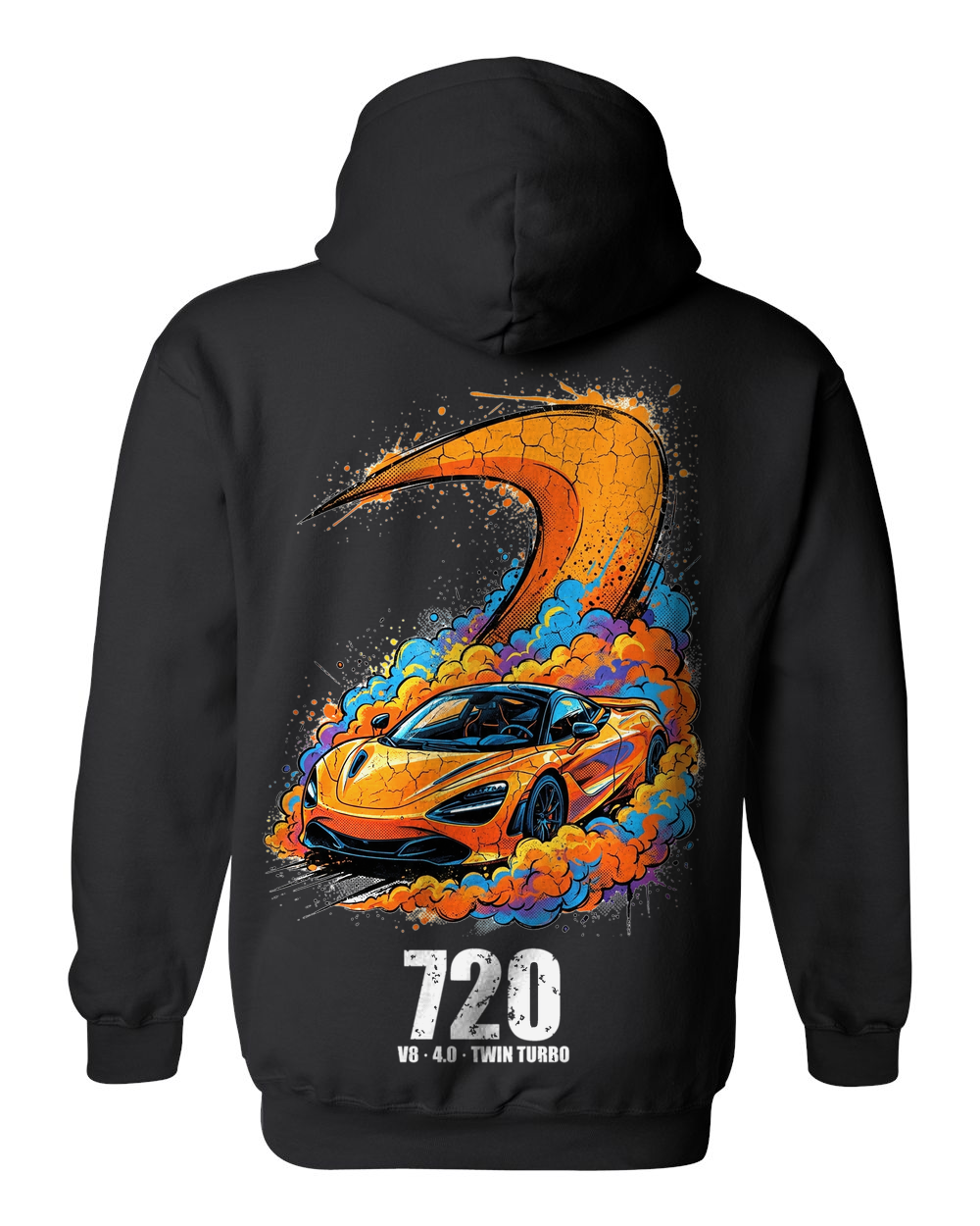 Pull Over Hoodie Black back