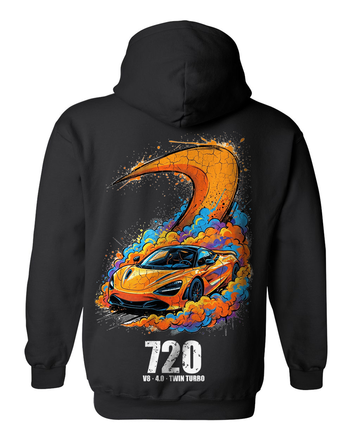 Pull Over Hoodie Black back