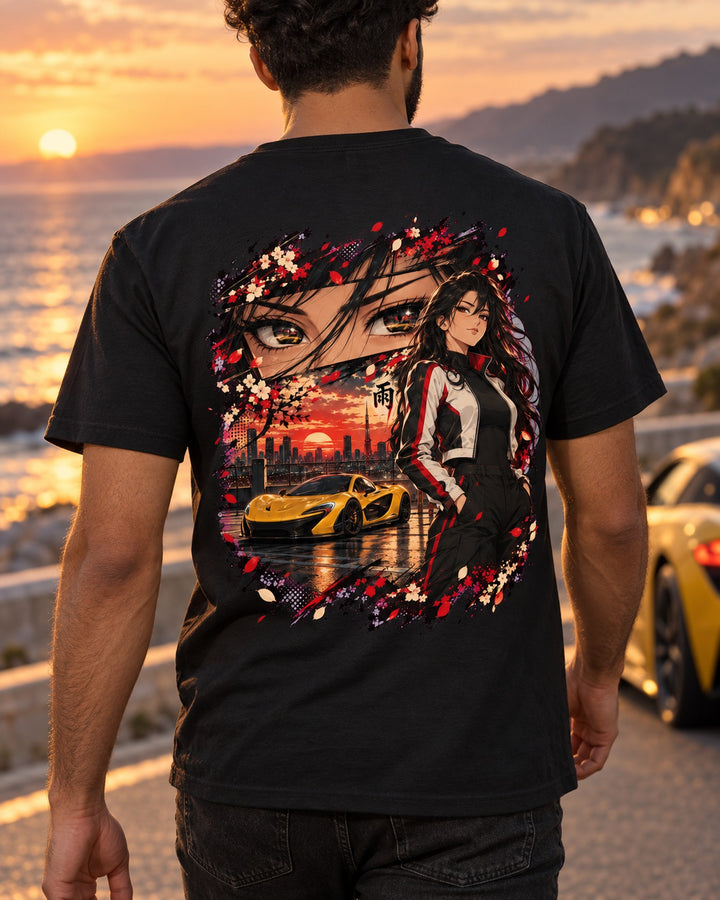 McLaren P1 Anime Girl Shirt, Hoodie & More T-Shirt Black worn hero