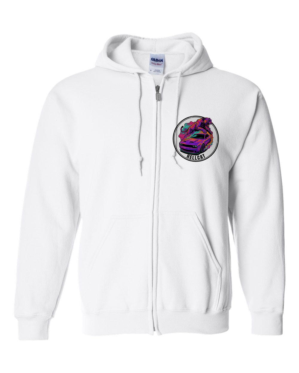 Zip Hoodie White front