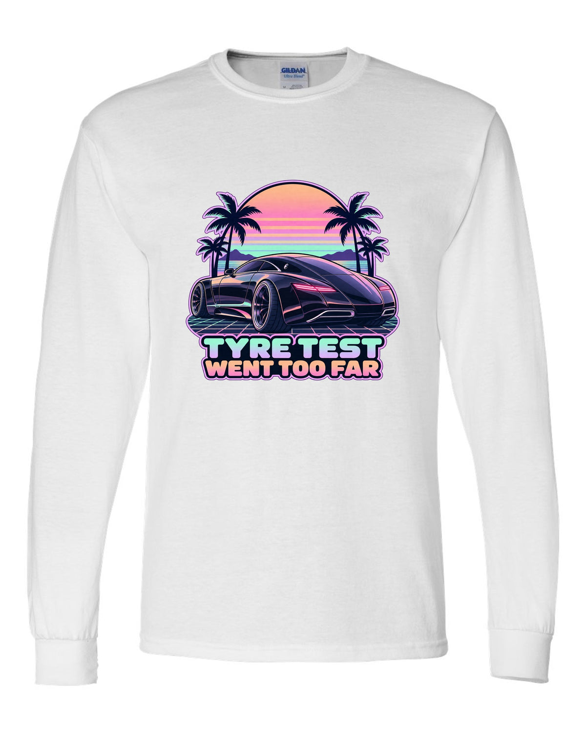 Isometric exploded V12 engine diagram for the Maybach 57 S W240 on a shirt back white long sleeve front view with the design
