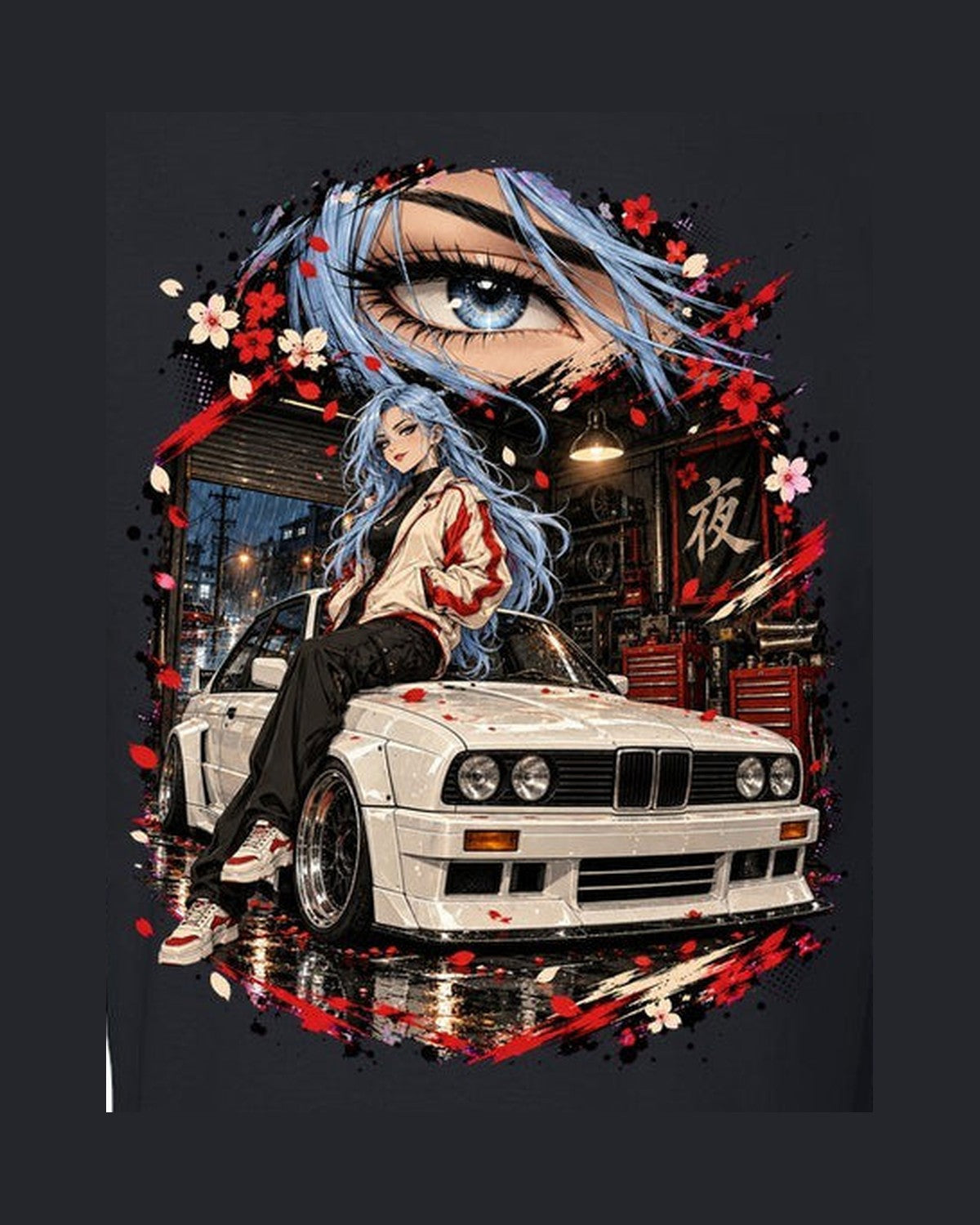 BMW M3 E30 Anime Girl Shirt, Hoodie & More design only