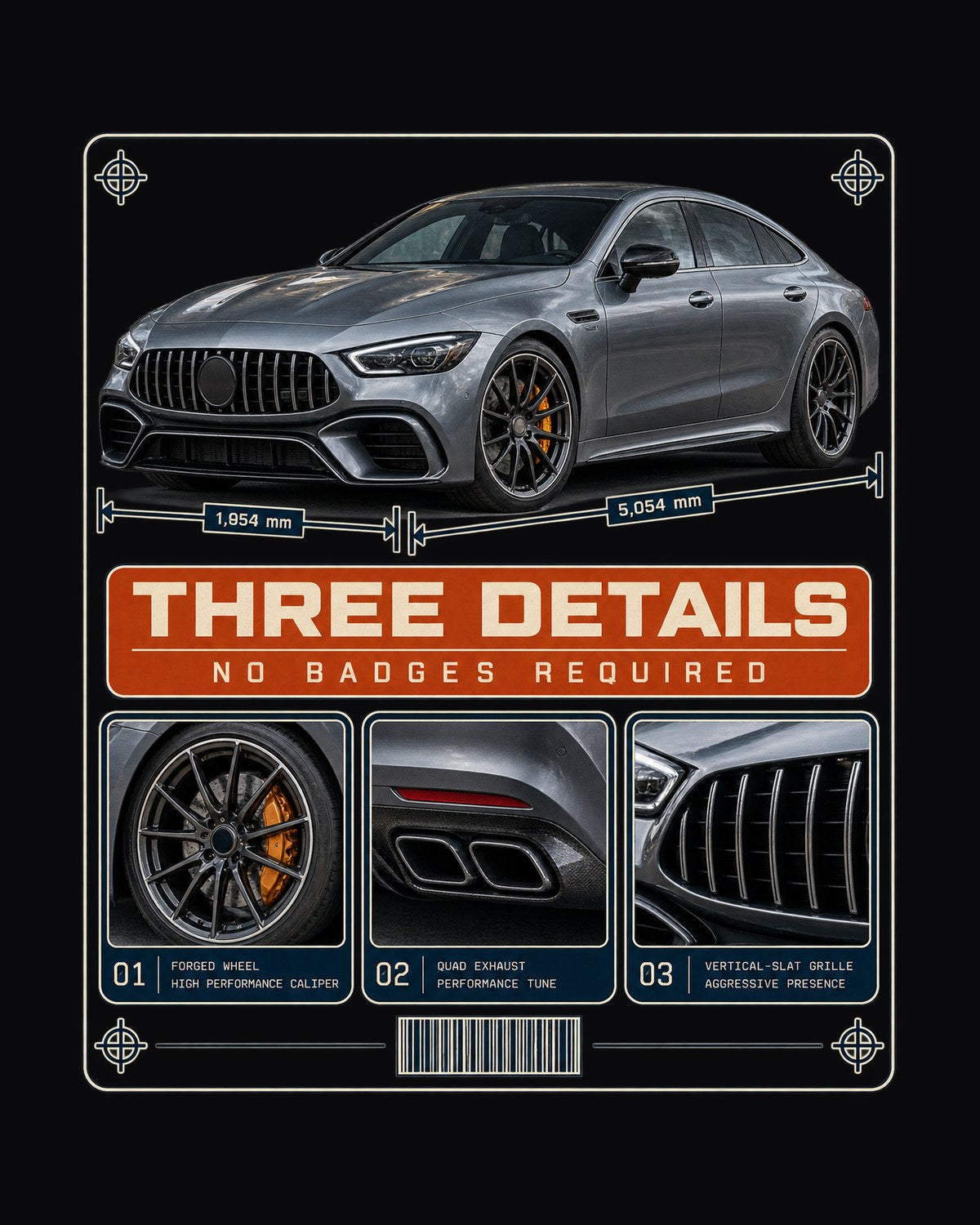 Mercedes-AMG GT 63 S 4-Door X290 Dossier Panel Shirt, Car Guy Gift design only