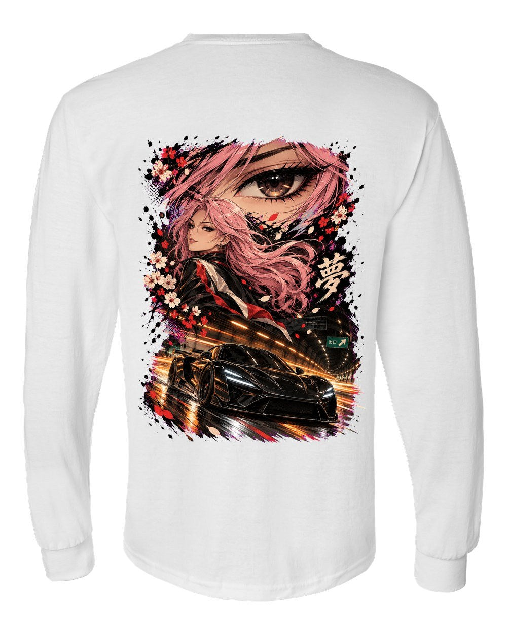 Rimac Nevera Anime Girl Long Sleeve White back