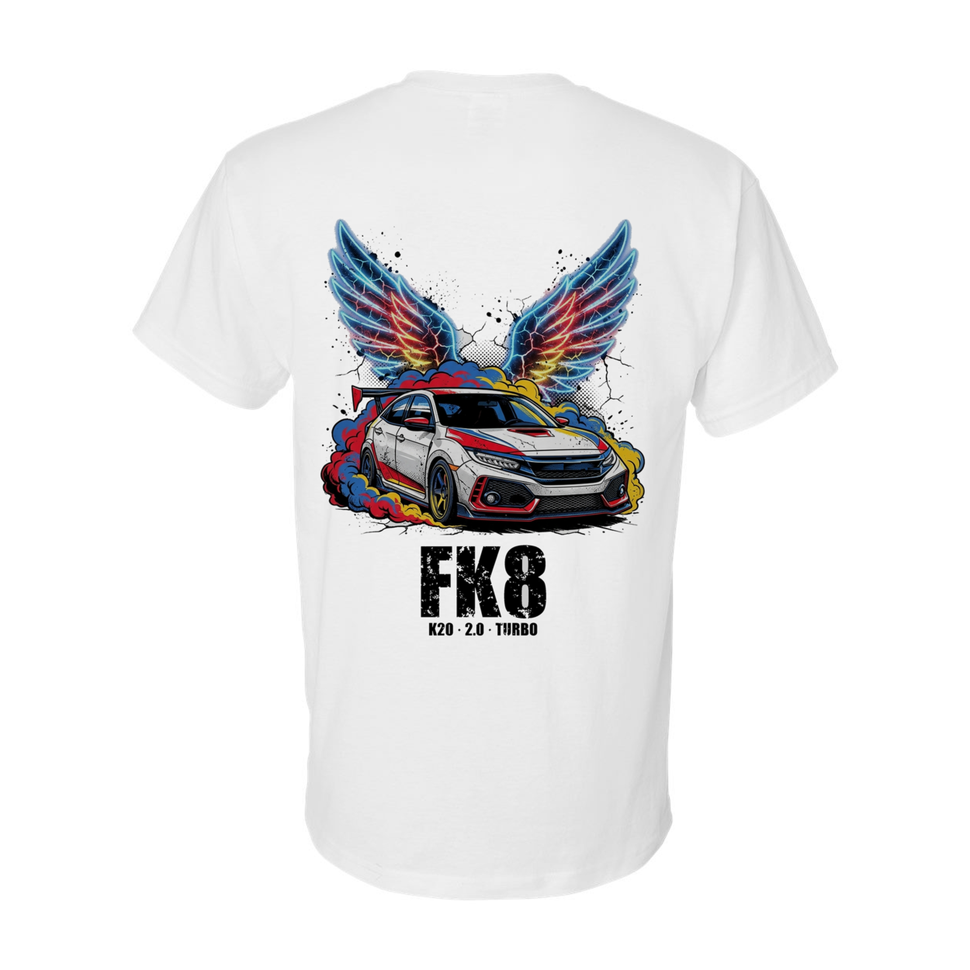 Honda Civic Type R Wings T-Shirt — White back