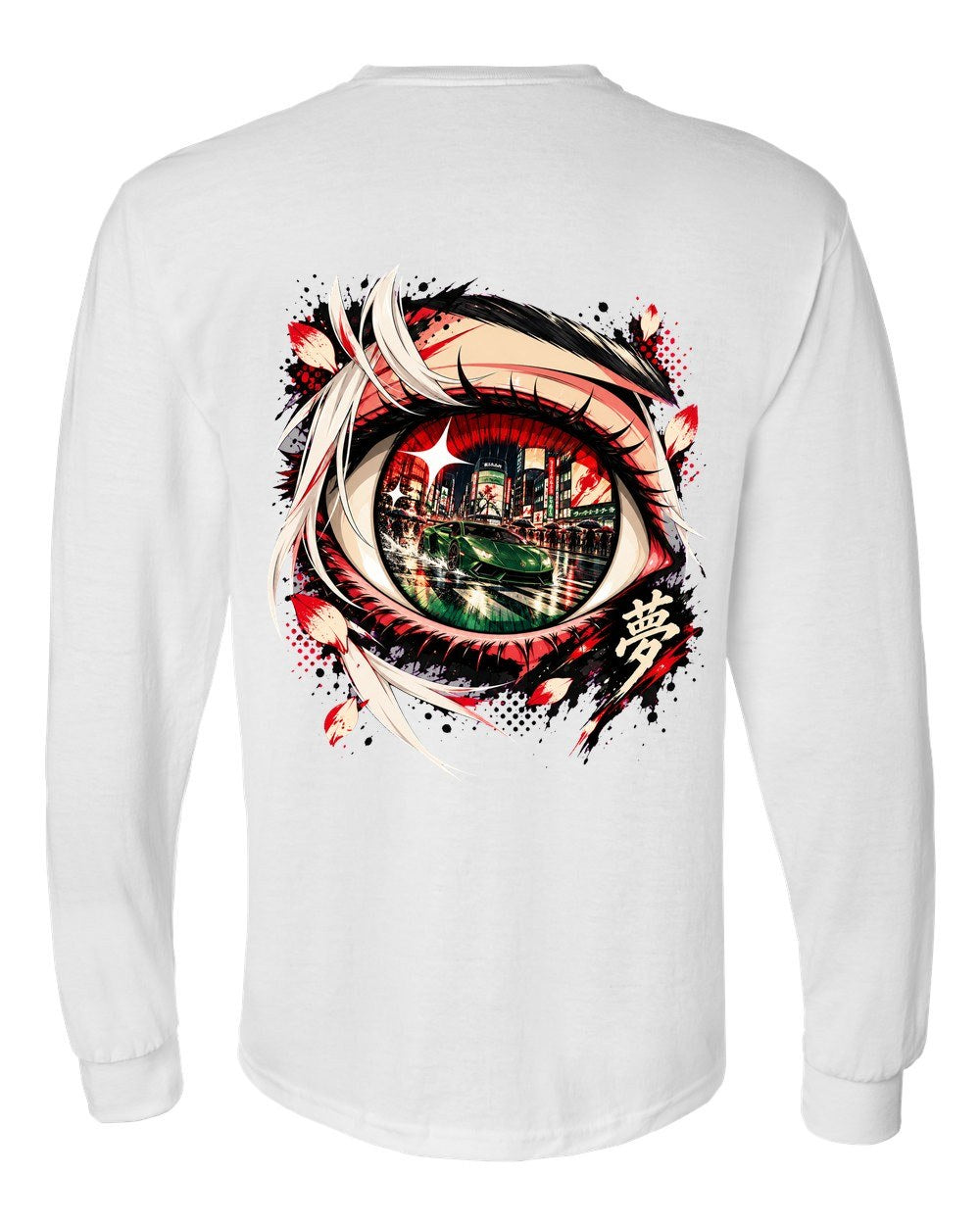 Lamborghini Huracán Anime Girl Long Sleeve White back