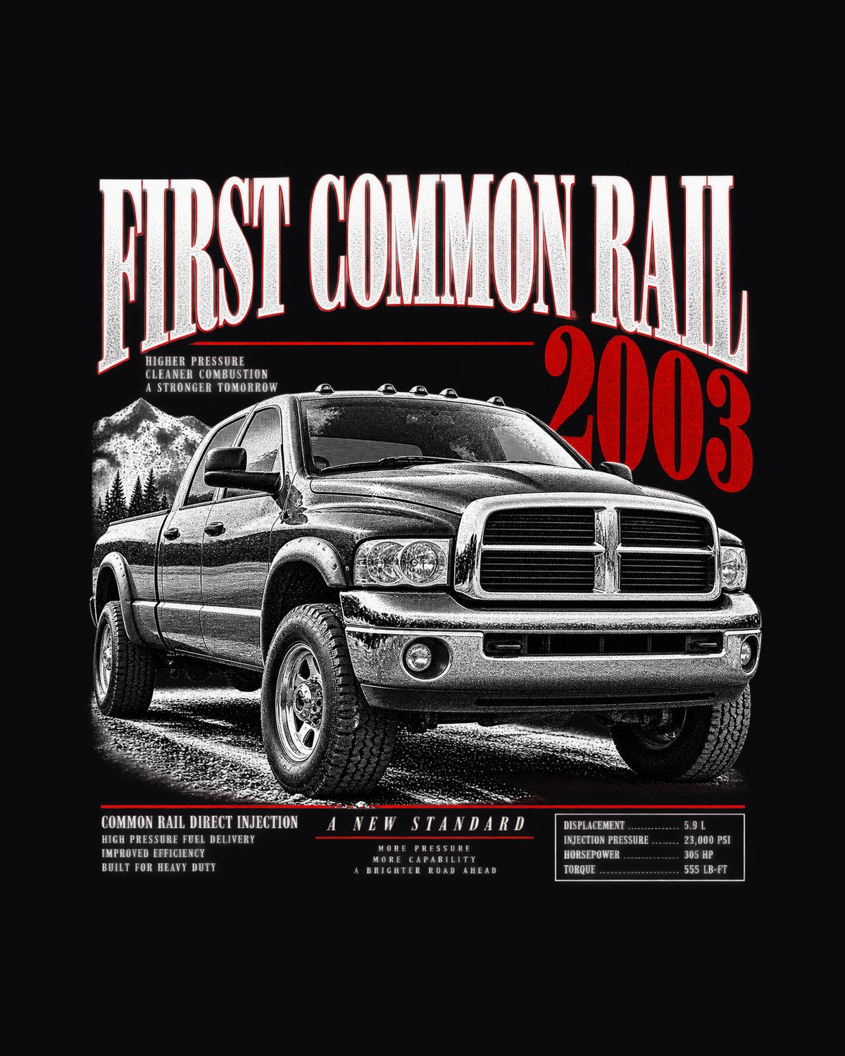 First Common Rail 2003: Ram 2500 3rd Gen Editorial Tee design only