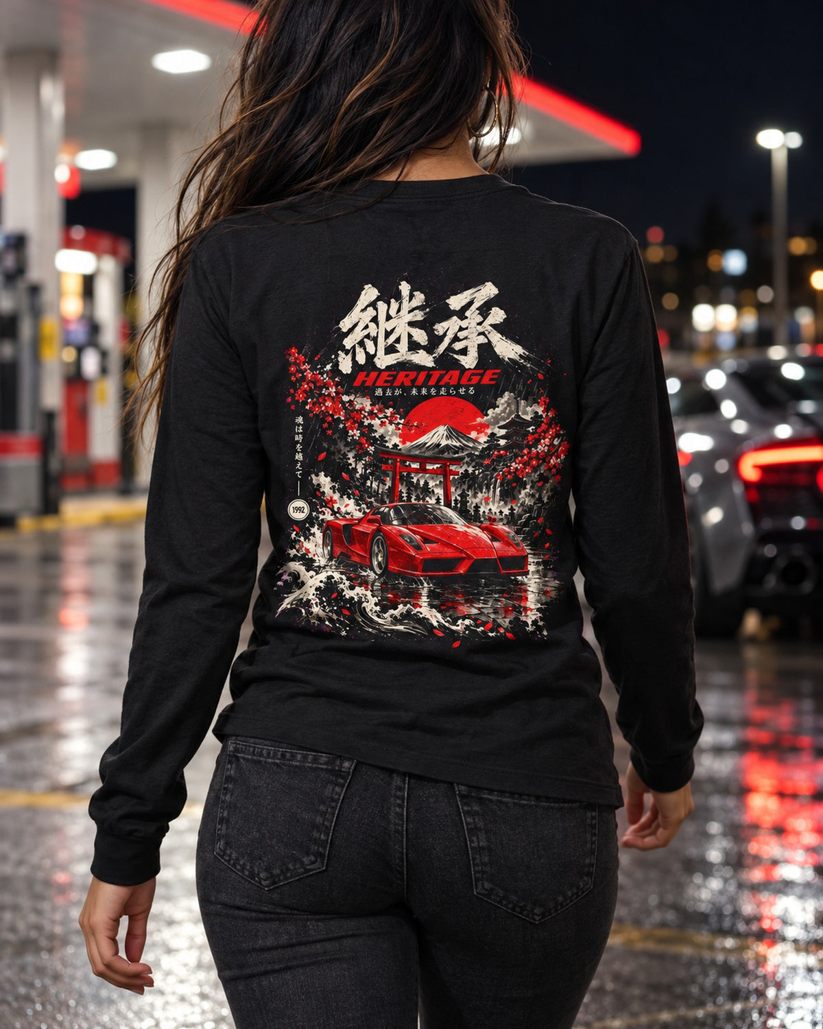Ferrari Enzo Heritage Shirt, Hoodie & More Long Sleeve Black worn hero