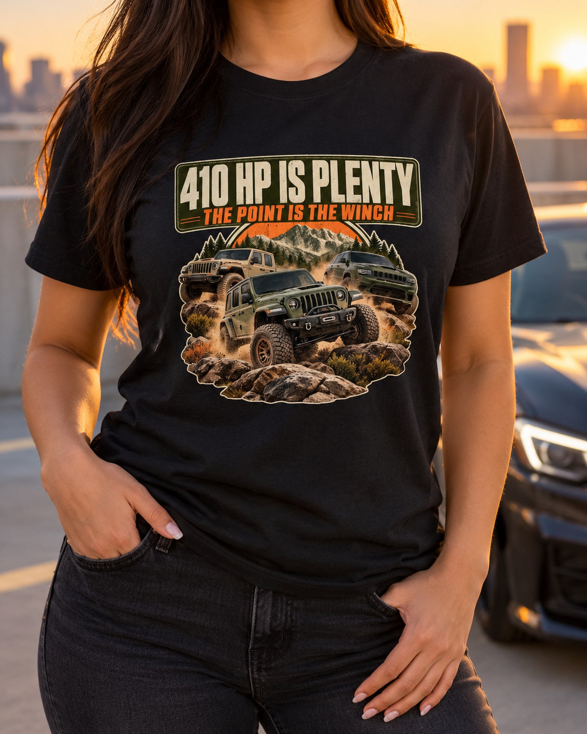 Ram 2500 Power Wagon Winch Editorial Shirt, Truck Guy Gift T-Shirt Black worn hero